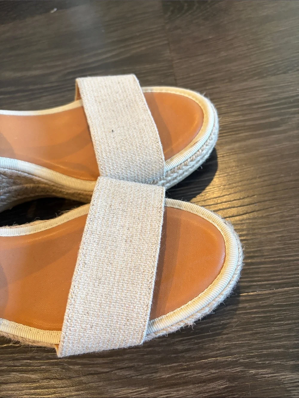 MIA Beige Elastic Strap Platform Sandals